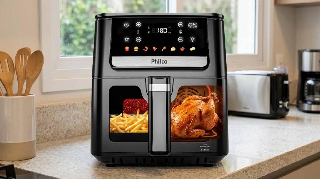 Air Fryer Philco PAF65A 6,5L Visor Glass Redstone 1700W vale a pena? Review completo