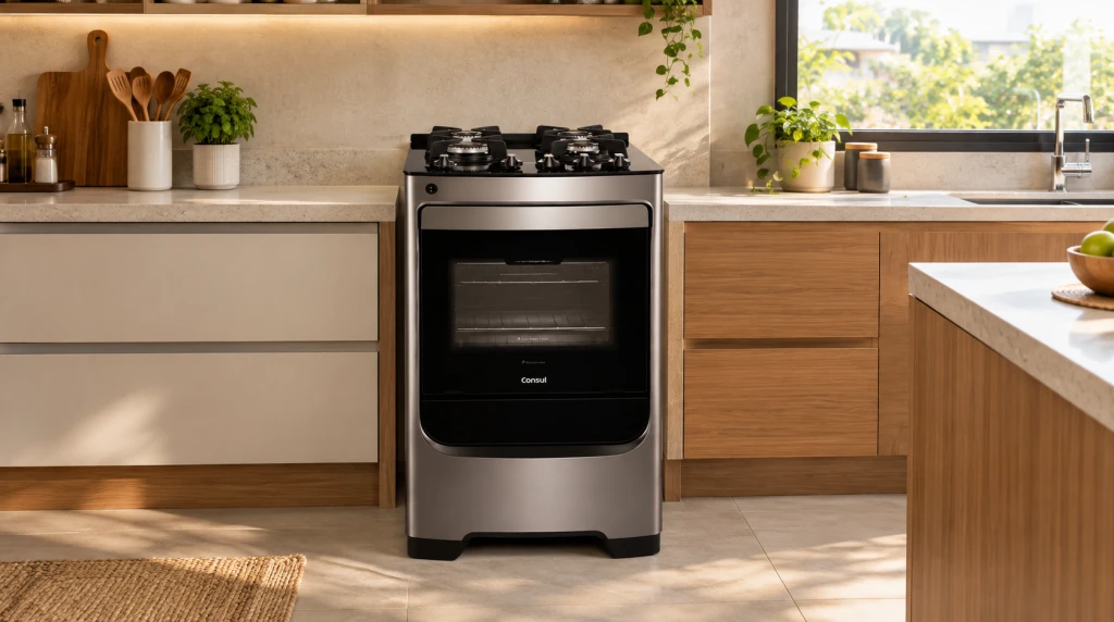Fogão Consul CFO4VAR 4 Bocas Inox Mesa de Vidro vale a pena? Review completo