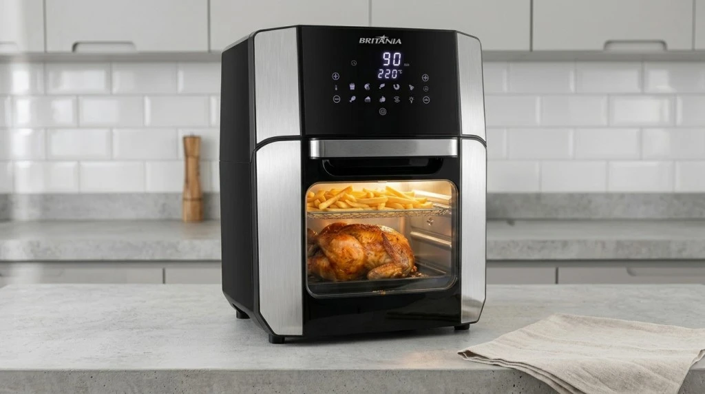 Fritadeira Air Fry Oven Britânia BFR2100P 12L 1800W vale a pena? Review completo