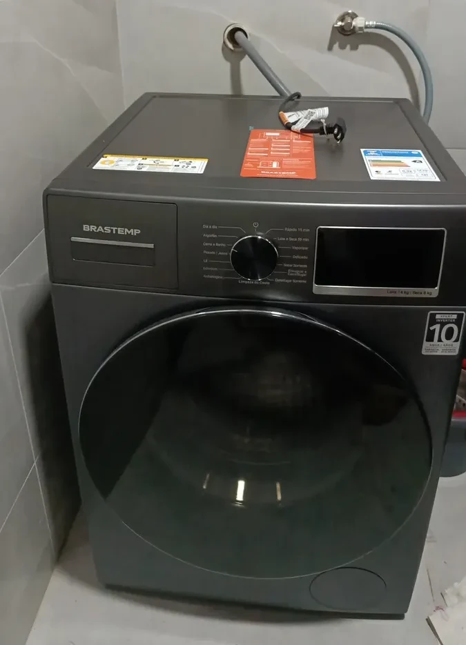 Lava e Seca Brastemp 14kg/8kg Titanium B= Smart (BNO14AS)
