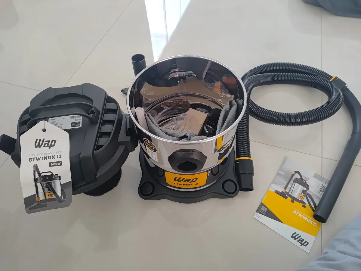 Aspirador de Pó e Água WAP GTW Inox 12 1400W